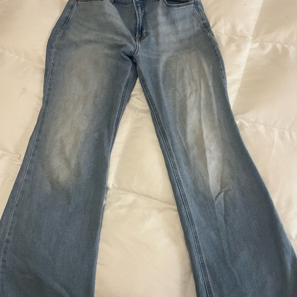 Old Navy Light Blue Flare Jeans - High-Rise WOW Flare